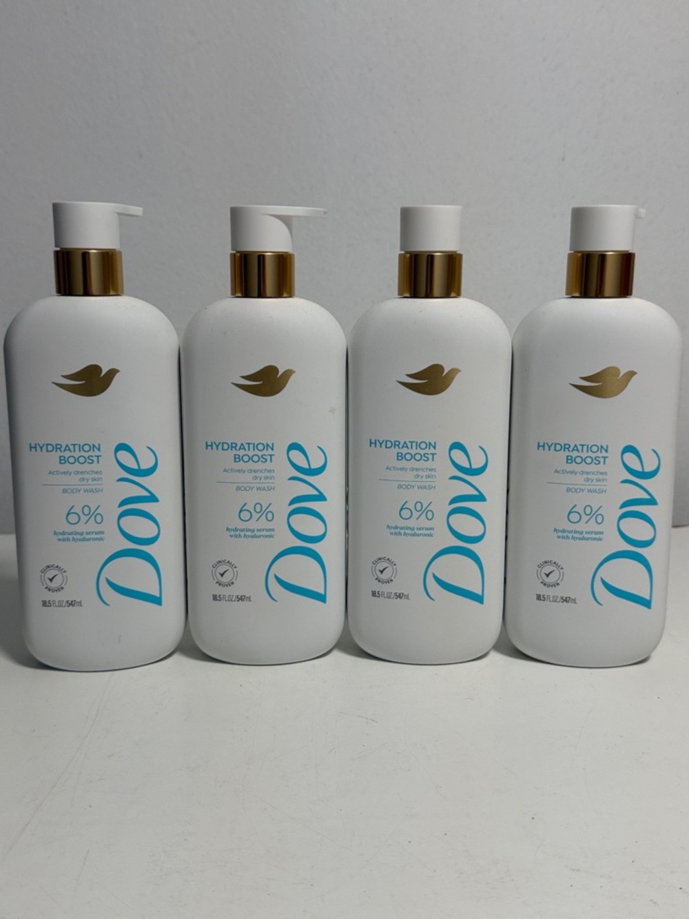 4 Dove Hydration Boost Body Wash